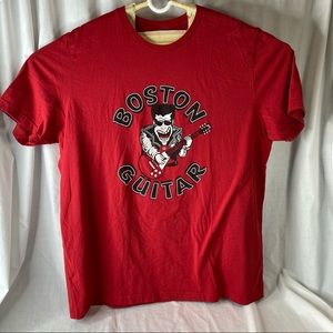 Boston Guitar Shop T Shirt Guitarist Musician Rock